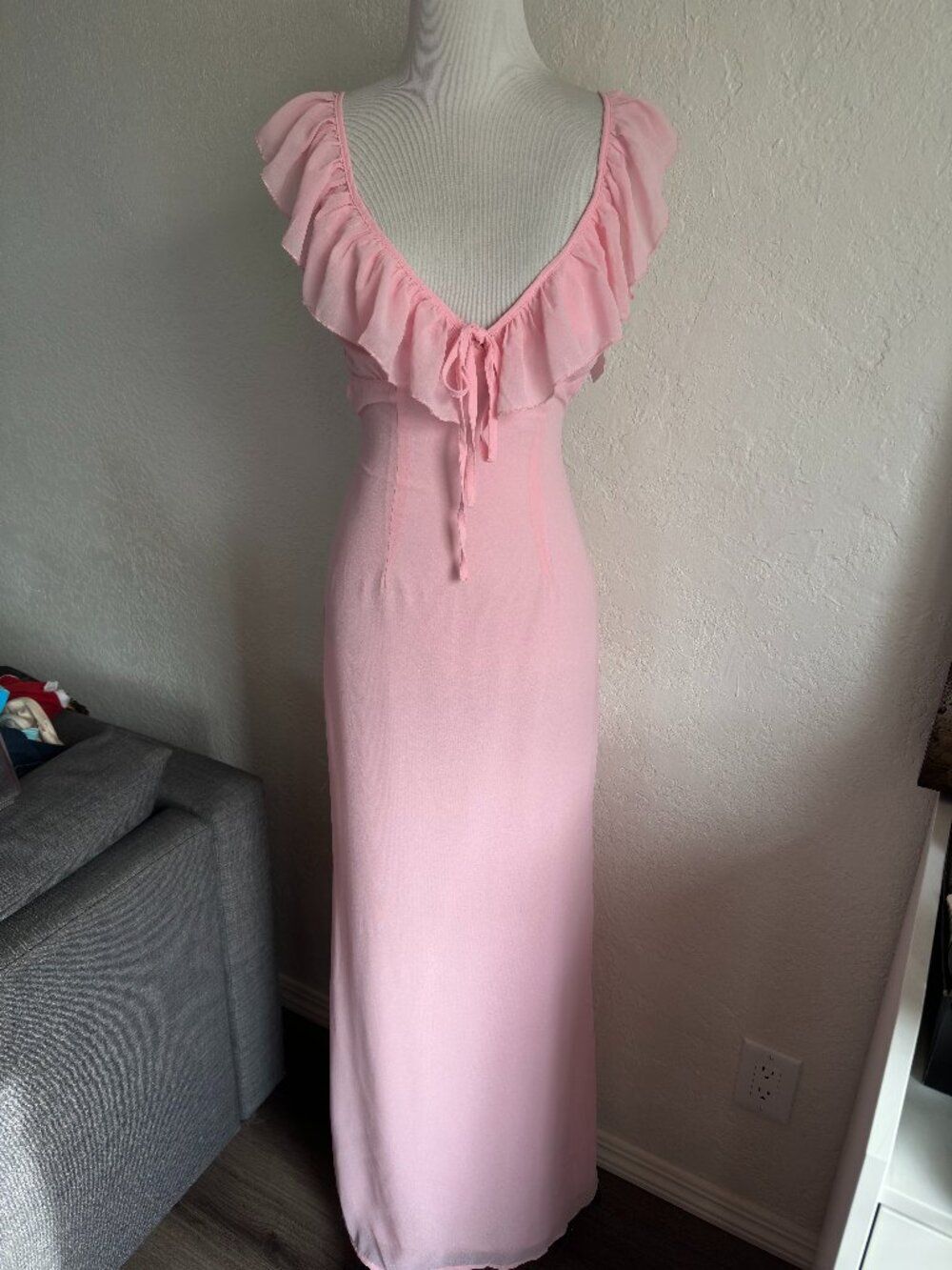 pepper mayo Silvie Maxi Dress - Pink Size 0 - Picture 3 of 10